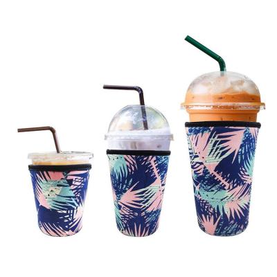 China Reusable Neoprene Iced Coffee Cup Sleeves Waterproof For Cold Drinks Iced Coffee Sleeve Neoprene for sale