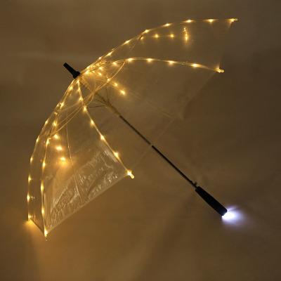 China Wholesale New Lighting manufacturer CLASSIC fine umbrella fashion transparent ocean umbrella with led for sale