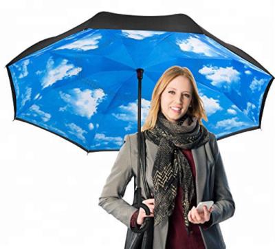 China free auto friendly kazbrella inverted reverse umbrella without drop car window drop upside down for sale