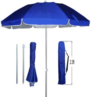 China Custom 50+ UV Beach Umbrella 3 Fold Sombrilla Portable Outdoor Sunshade Minimalist New Ocean Fine Design for sale