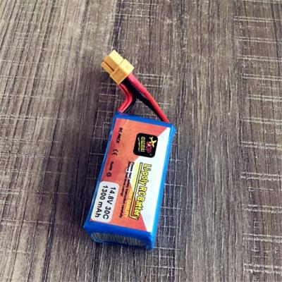 China Toys 14.8V 1300mAh 4S 30C FCY LiPo Battery With UNI 2.0 Plug for sale