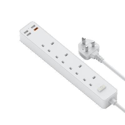 China Commercial UK WIWU Amazon Outlet 8 Way Multifunctional Outlet UK Power Strip Smart Plug for sale