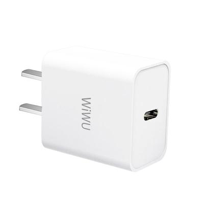 China WIWU 20W Mobile Phone Charger UK Plug Quick Wall Charger Adapter For Phone UK Plug With Type C Travel Charger for sale