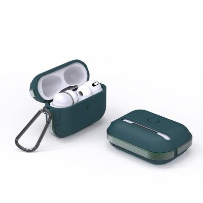 China For WiWU Earbuds Military Shockproof Case For Airpods Pro Aluminum Armor Earbuds Charging Case Protector With Anti-lost Key Chain for sale