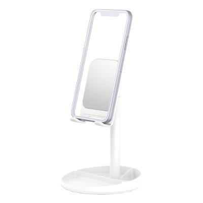 China WiWU PORTABLE 2 in 1 Cell Phone Desktop Holder with Accessories Easy Storage Mirror Flexible Use Phone Holder for sale