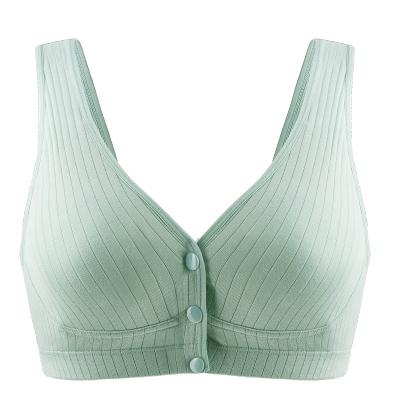 China Sustainable Care Bra Cotton Breathable Nursing Bras For Women Plus Large Size Bra Easy Feeding Wire Free for sale