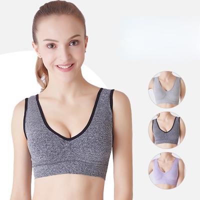 China Women Breathable Yoga Underwear Padded Crop Tops Yoga Vest Gym Yoga Vest Sports Underwear Sports Bra Top Breathable Fitness Working Type for sale