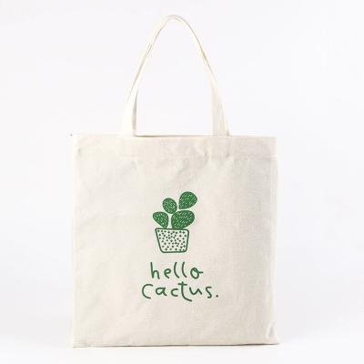 China Folding Recyclable Custom Your Own Logo Printing Shopping Tote Bags Cotton Canvas for sale