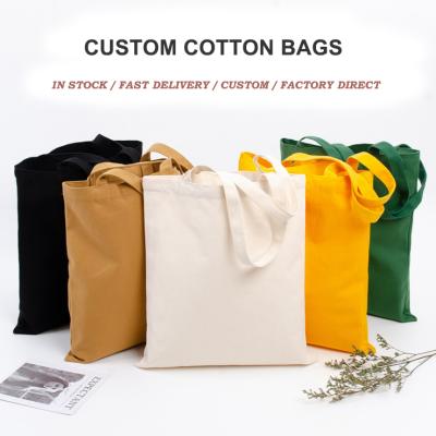 China Wholesale Cheap Blank High Quality Colorful Folding Canvas Tote Cotton Bag With Your Own Logo Printed for sale