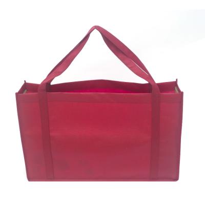 China Promotional Nonwoven Grocery Handled Handle Custom Logo Printing Nonwoven Shopping Bag for sale