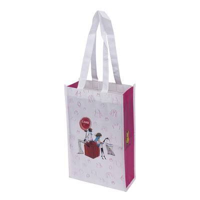 China Wholesale handled coated non woven bag white laminated eco shopping bag for sale