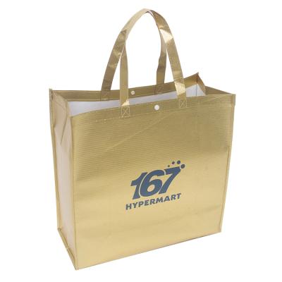 China Reusable Custom Handled Printing Durable Eco Friendly Non Woven Shopping Tote Grocery Bags for sale