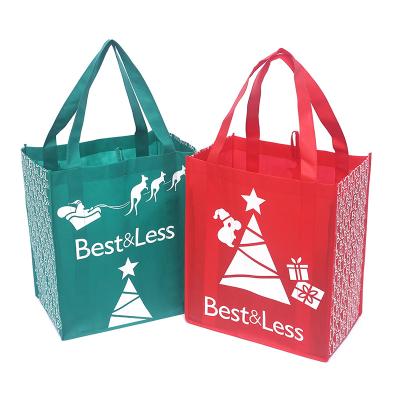 China Customized shopping recycled non woven bag handled reusable tote eco bag with printed logo for sale