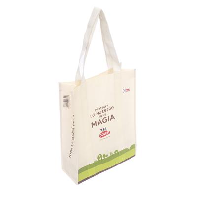 China Eco Shopping Promotional Reusable Handled Tote White Non Woven Bag Wholesale for sale