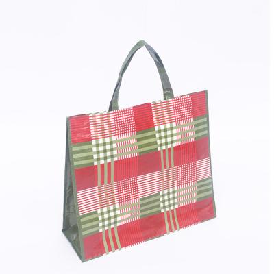 China Eco Friendly Reusable Printing LOGO Handled Waterproof Shopping Laminated PP Woven Bag for sale