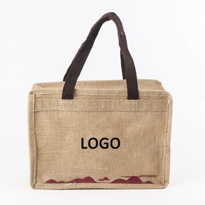 China Antibacterial and non producing berry hot tending durable eco burlap sacks jute packaging bags with zipper closure for sale