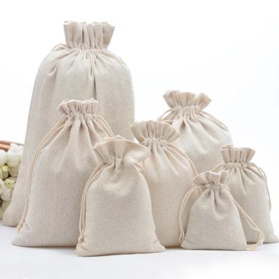 China Small Eco-Friendly Gift Bag Jute Folding Drawstring Bag for sale