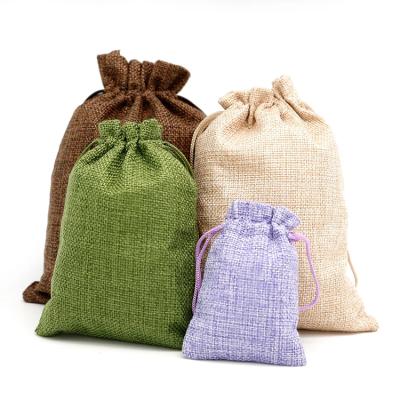 China Folding Personalize Custom Logo Gift Bag Printed Drawstring Pouch Jute Eco Friendly Grocery Bags for sale