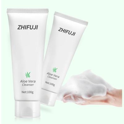 China Wholesale Custom Acne Treatment Mens Acne Treatment Free Sample Logo Vegan Herbal Aloe Vera Facial Cleanser Private Label for sale