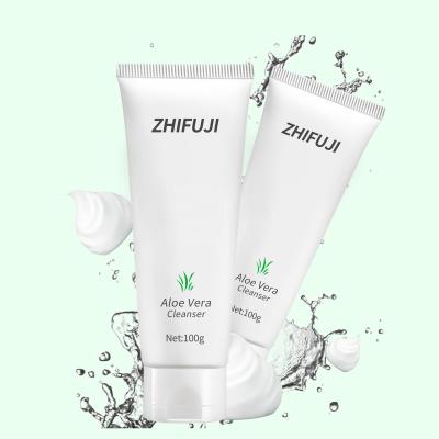 China Brand Custom Logo Acne Treatment Private Label Natural Aloe Vera Organic Face Cleansers Wash Gel Facial Cleansers for sale