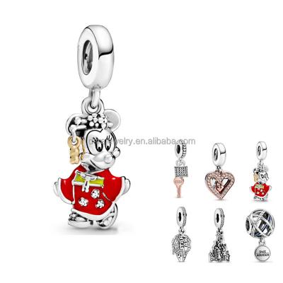 China FASHIONABLE Mickey Minnie Series Genuine 925 Sterling Silver Pendant Charm Suitable For Original Bracelet DIY Gift for sale