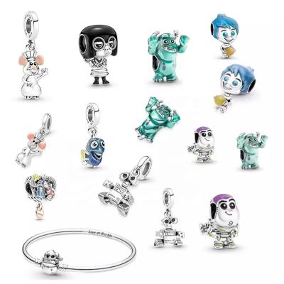 China Hiphop s925 sterling silver charm pendant suitable for original Pandora bracelet couples gift for girlfriend for sale