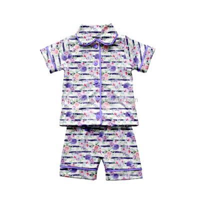 China Plus Size Kids Good Quality Satin Silk Pajamas Set Girls Satin Pajamas for sale