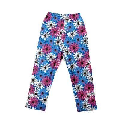 China Kids Girls Anti-Static Gaiters Print Long Pants Kids Gaiters Pants Floral Print Girls Gaiters Trousers for sale