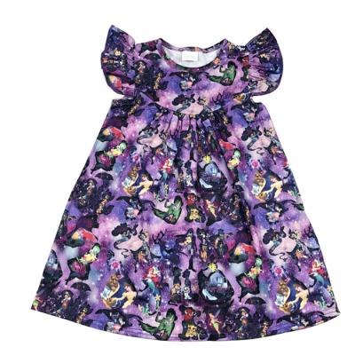 China Viable Kids Dress Up Designs Teen Girls Dress Hallowmas Printing Girls Fall Dress for sale