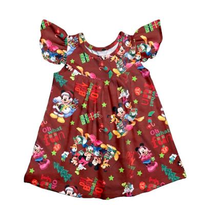 China Wholesale Christmas Dress Sustainable Christmas Children's Boutique Clothing Baby Red Fall Christmas Dresses for sale