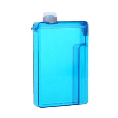 China Hot Selling Novelty Novelty Square Flat Book Flat Notebook Plastic Water Bottle for sale