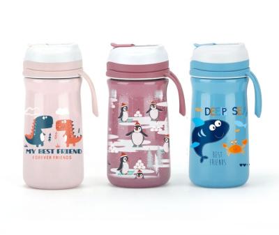 China Customized viable double wall 450ml stainless steel kids protable bottle, drink kids water bottle with straw wholesale for sale