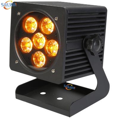 China New IP65 4X18W RGBAW S6 LED Smart Stage Light Battery Operated UV Waterproof DJ LED Par Light UPLIGHTS for sale