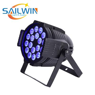 China Sailwin 18x18W 6in1 RGBWA+UV DJ LED LANDSCAPE Aluminum Stage Par Light Disco Lighting Spotlight For Event Club for sale