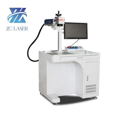 China Automated Loading Desktop Rings Bracelet 20w 30w 50w Raycus Fiber Laser Marking Marking Machine With Rotary for sale