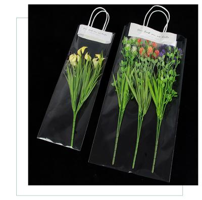 China Flower bag transparent plastic bag flower packaging material new flower bag simple rose floral bouquet OPP packaging wholesale for sale