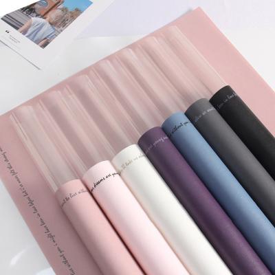 China Moisture-proof Simple Pink Single Plastic Single Package Flower Wrapping Paper Flower Opp Bag Opp Bag Flower Wrapping Paper for sale