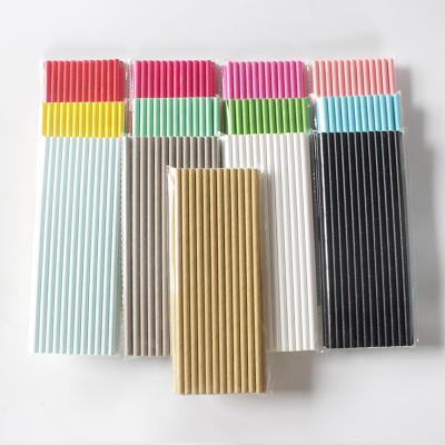 China Disposable Straw Black White Degradable Disposable Straw Paper Environmental Protection Solid Color Wrapping Paper for sale