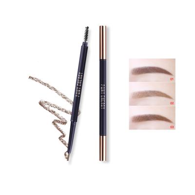 China Slim Double Head Even Waterproof Eyebrow Pencil Long Lasting Private Label for sale