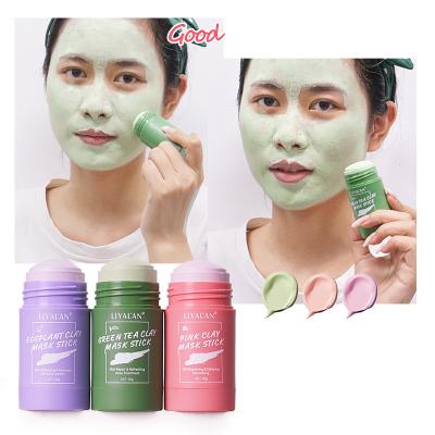 China Moisturizer OEM Natural Organic Mask Water Balanced Oil Cleansing Mud Solid Solid Film Green Tea Mask Natural Organic Stick for sale