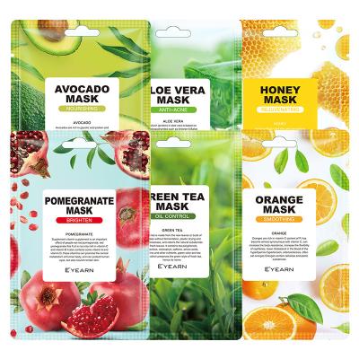 China Natural Aloe Facial Mask Moisturizer Face Mask Private Label Skin Care Leaf Plant Fruit Green Tea Face and Body Mask Custom for sale