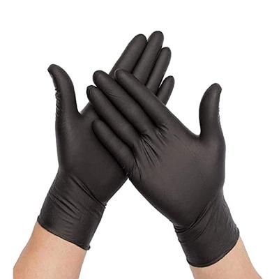 China Use For Kitchen Box 100pcs China Hand Glove Black Nitrile Gloves Wholesale Manufacturers for sale