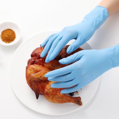 China Use For Kitchen 100 Pieces 3.5g 9 Inch Disposable Nitrile Gloves Blue Thin Nitrile Protection Gloves For Home And Kitchen Use for sale