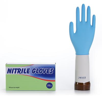 China Use for Disposable Sterile Hand Surgical Examination Kitchen Chemotherapy Equipment Madical Blue Nitrile Chemotherapy Gloves for sale