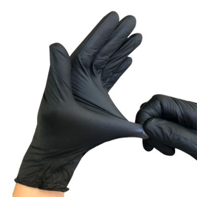 China Use For Kitchen Stock In USA Tattoo Black Disposable Flexible Nitrile Gloves for sale