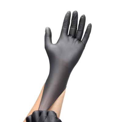 China Use For Quick Delivery Industrial Kitchen Repair Machine Thick Black Nitrile Gloves for sale