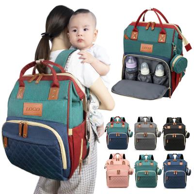 China With USB 3 in 1 Mommy Babi Mother Large Custom Waterproof Wet Travel Mat Station Diaper Baby Backpack Maternity Diaper Bag for sale