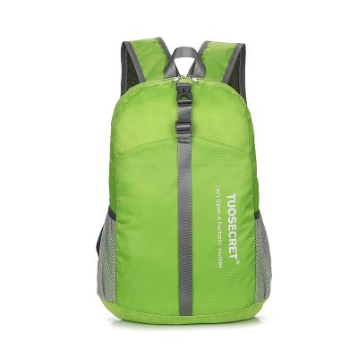 China Lightweight Waterproof Water Resistant Folding Increasing Drawstring Outdoor Travel Bag Daypacks Foldable Camping Backpack for sale