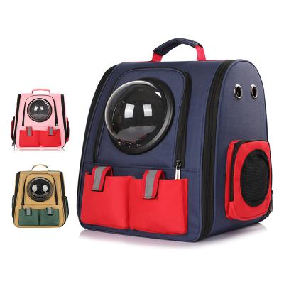 China Breathable Airline Approved Skin Care Cat Dog Organizer Bubble Capsule Carry Pet Bag High Quality Custom Breathable Space Backpack for sale