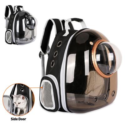 China Breathable Custom Airline Approved Portable Foldable Capsule Bubble Space Transparent Breathable Pet Bag Travel Pet Carrier Backpack for sale